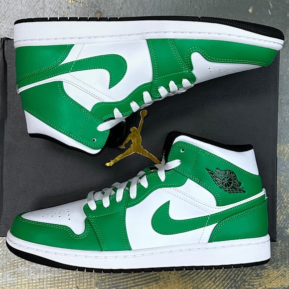 Nike Other - Nike Air Jordan 1 Mid Lucky Green DQ8426-301 10 Pine Toe Celtics